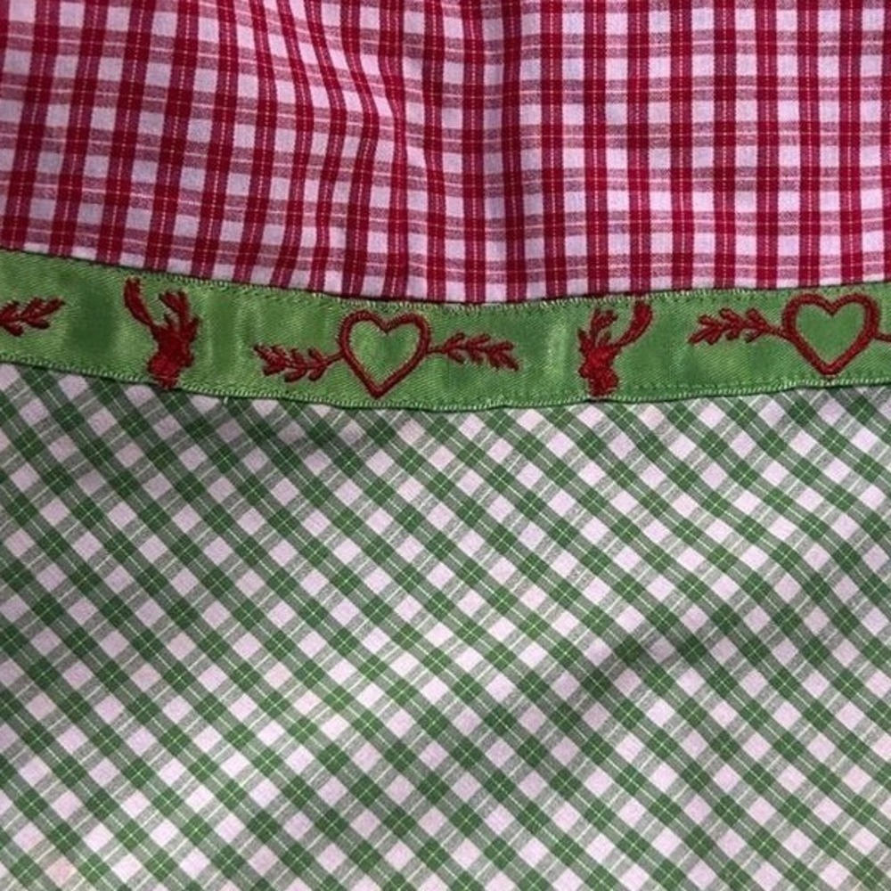 Spieth and Wensky checked deer and elk embroidered Austrian dirndl dress 40 M - Picture 6 of 9